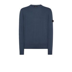 PEUTEREY Men's Crew Neck Knit Sweater Men BLUE Sweaters & Cardigans
